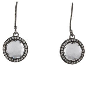 IPPOLITA STERLING SILVER 925 QUARTZ & DIAMOND LOLLIPOP DROP EARRINGS